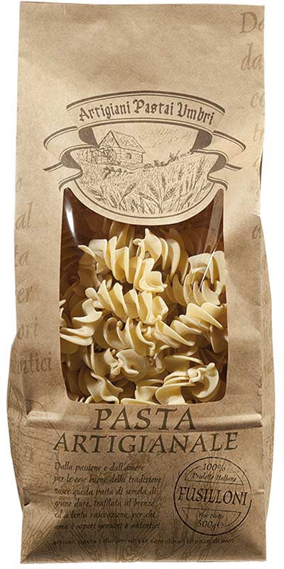 FUSILLI GIGANTI - DURUM WHEAT SEMOLINA PASTA ARTP008 
