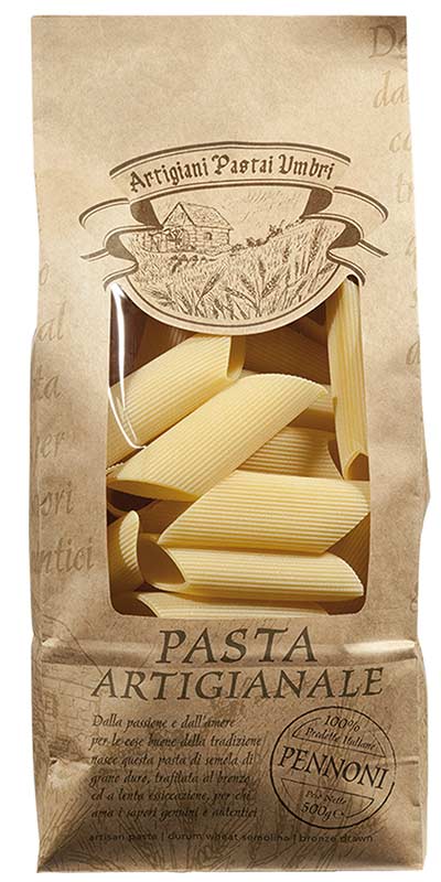 PENNONI GIGANTI - DURUM WHEAT SEMOLINA PASTA - ARTP005