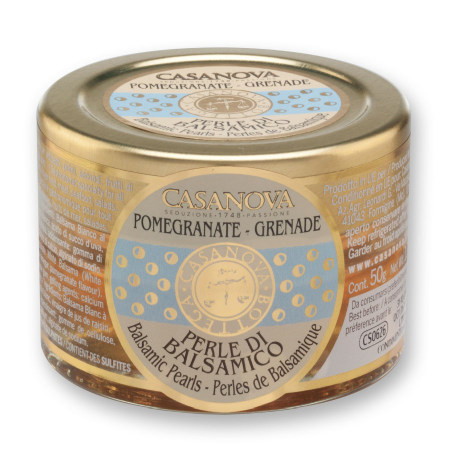 WHITE BALSAMIC PEARLS - POMEGRANATE