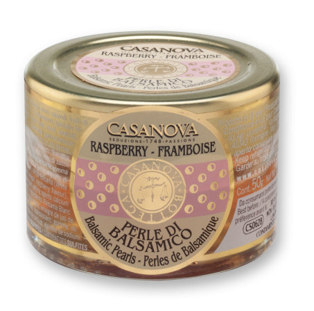 WHITE BALSAMIC PEARLS WITH RASPBERRY - CS0628