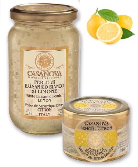 WHITE BALSAMIC PEARLS - LEMON