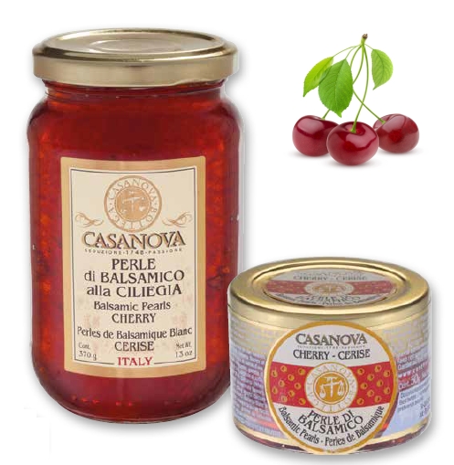 WHITE BALSAMIC PEARLS - CHERRY