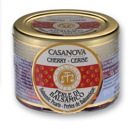 [LEO1531] WHITE BALSAMIC PEARLS - CHERRY