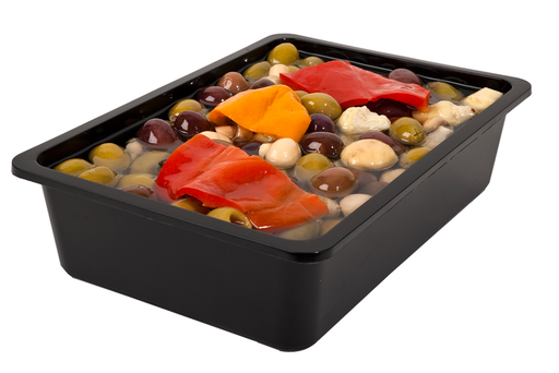 [ORC1601] ANTIPASTO "4 PRODOTTI"/ MIXED FOUR PRODUCTS "ANTIPASTO" PLASTIC TRAY 2/1,90 KG - 80368335