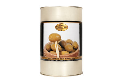 [ORC1607] GREEN CERIGNOLA OLIVES 1G CAN 2/ - 8000788036040