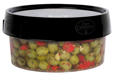 [ORC1618] GREEN SPICY PITTED OLIVES WITH LEMON - 8000788110733